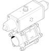 Ball valve Series: VZBA Stainless steel/PTFE Pneumatic operated Single acting PN63 Butt weld EN 12627 3" (80)